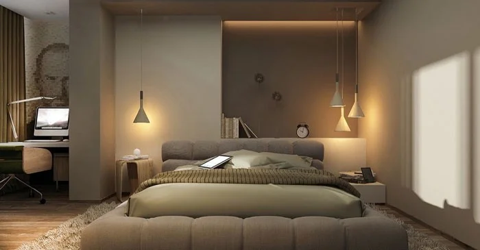 Đèn thả trần phòng ngủ hiện đại