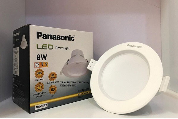 Đèn trần thạch cao - Đèn LED âm trần thạch cao Panasonic 8W