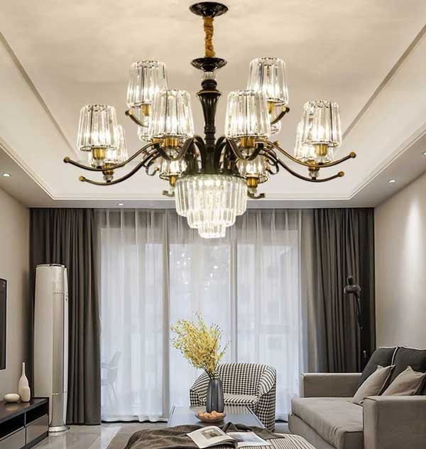 Đèn chùm pha lê HTPL-05 (6 bóng)