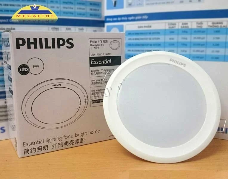 Đèn LED âm trần 9w Philips