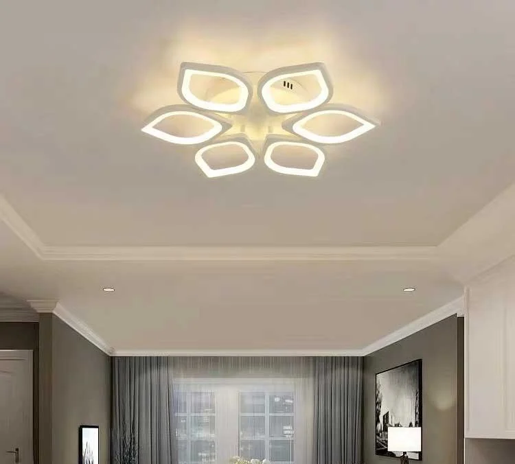 Đèn ốp trần thạch cao phòng khách đẹp 2020