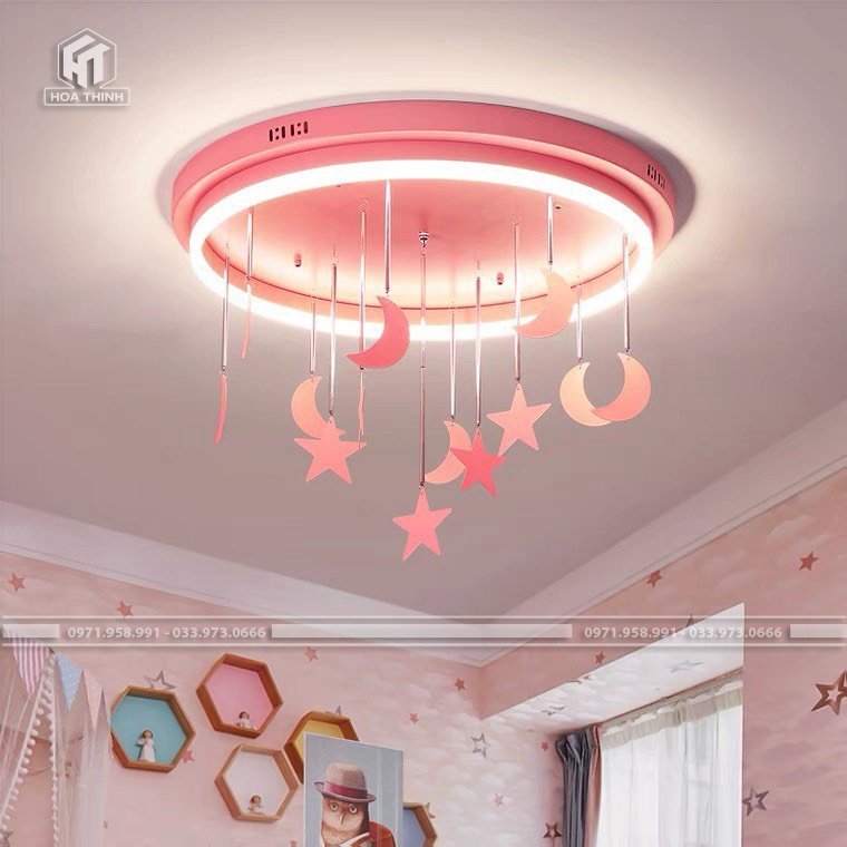 Đèn trẻ em trăng sao hồng
