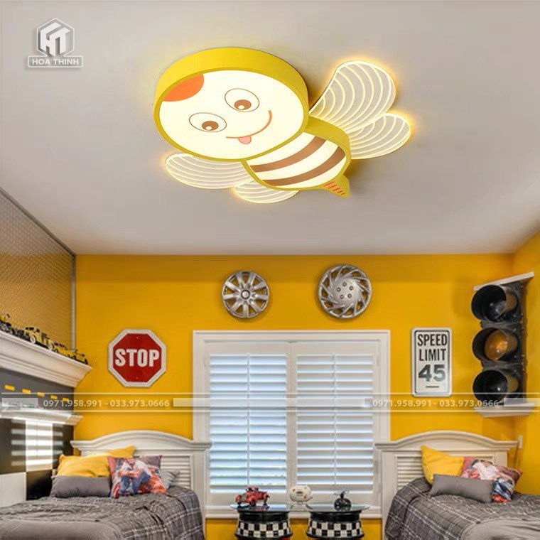 Đèn ốp trần trẻ em ong vàng