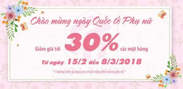 Chào mừng quốc tế phụ nữ mùng 8/3